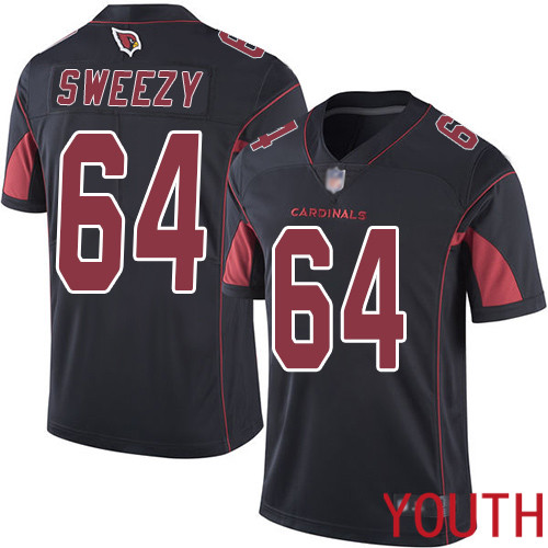 Arizona Cardinals Limited Black Youth J.R. Sweezy Jersey NFL Football #64 Rush Vapor Untouchable